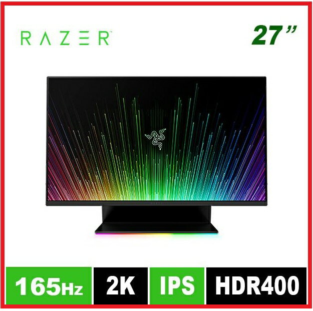【2025尾牙限量特賣】Razer 雷蛇 RAPTOR 戰鷹27 RZ39-03500100-R3T1 27吋 THX認證電競級螢幕