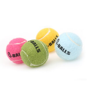 Q-BALLS 四色/花色發聲網球 (單入) 狗玩具 網球玩具 球型玩具 球類玩具 qmonster q-monster