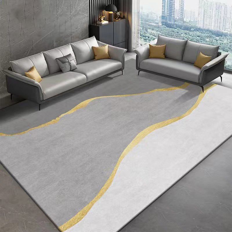 地毯客廳輕奢高級北歐沙發茶幾毯現代簡約灰色臥室家用地墊大面積