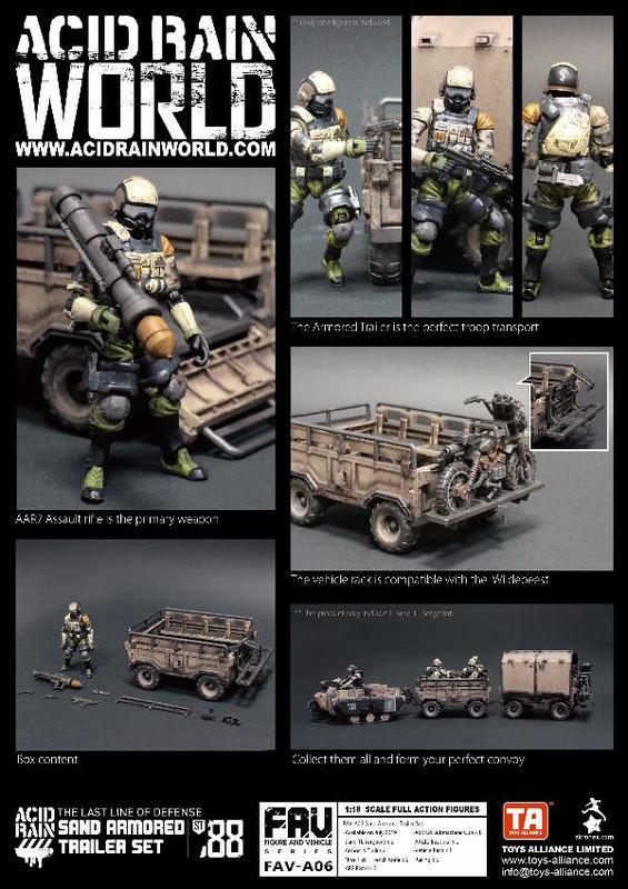 ◆時光殺手玩具館◆ 已結束預購 公仔 ORI TOY 3.75吋 酸雨戰爭 Sand Armored Trailer Set 沙地裝甲拖車套裝 預定到貨日2019年7月  (108/5/26日21:00結單) ★超商及黑貓取貨付款免訂金★