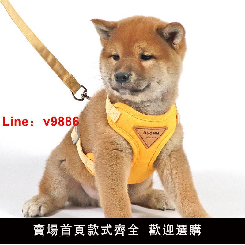 【臺灣公司 可開發票】背心式狗狗牽引繩小型犬泰迪貴賓博美胸背帶小狗幼犬遛狗繩狗鏈子