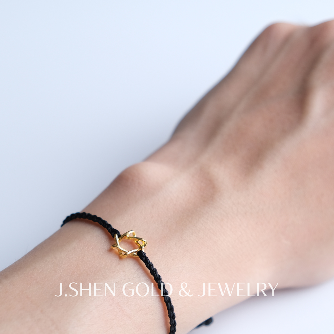 黃金六芒幸運星墜飾 星星墜飾 星星造型墜子 小星星墜子 黃金墜子 黃金墜飾 禮物 3