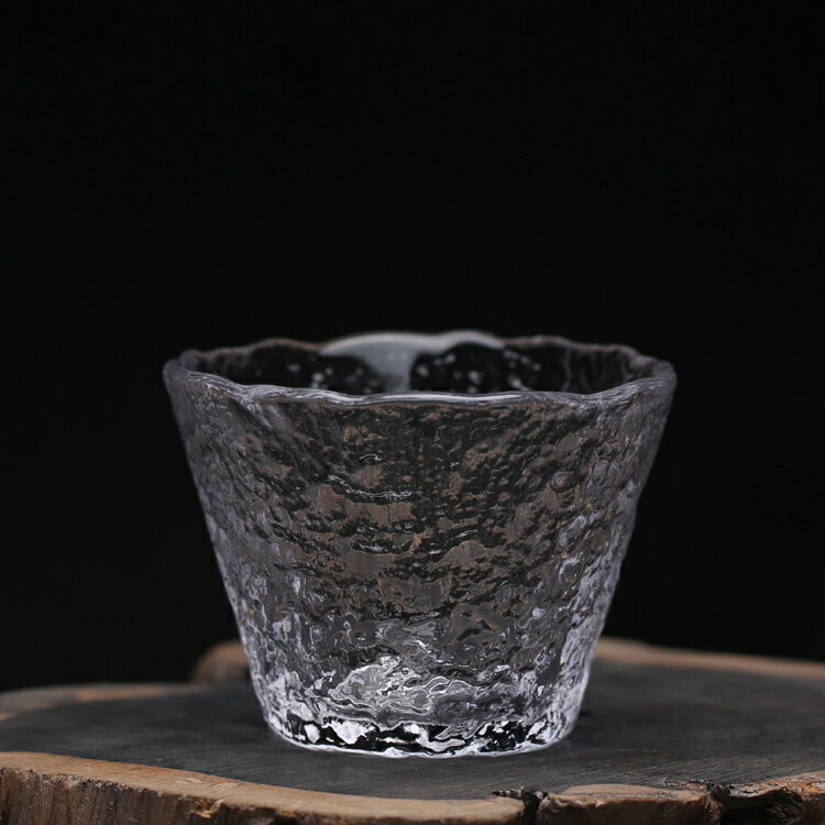 冰露玻璃杯高硼矽玻璃耐熱高溫茶杯中式酒杯厚實凹凸個性小主人杯