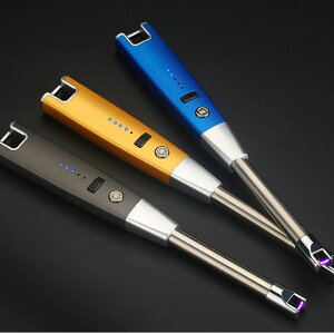 2023新款高端USB電子充電電弧點火槍金屬防風廚用點火器廚房用品