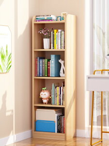 書櫃書架簡約落地小櫃子置物架客廳儲物臥室收納學生家用簡易書架-快速出貨