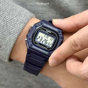 CASIO手錶 藍紫色電子膠錶 原廠公司貨【NECD1】