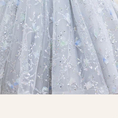輕奢小眾生日兒童公主裙主持人生日鋼琴表演出服高階女童禮服大童