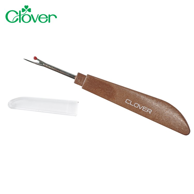 耀您館★日本製造Clover可樂牌木柄拆線器21-501附蓋快速木頭拆線器小拆線器小型木頭拆線刀拼布洋裁縫紉用品切斷線刀【APP下單點數4倍送】