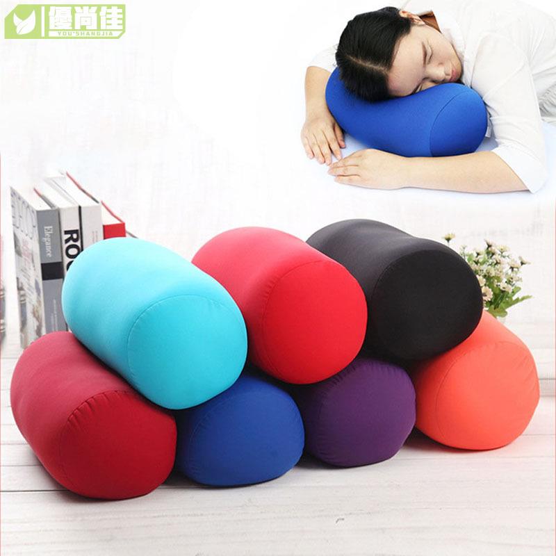 泡沫粒子抱枕彩色創意圓柱形多工能沙發護腰靠枕