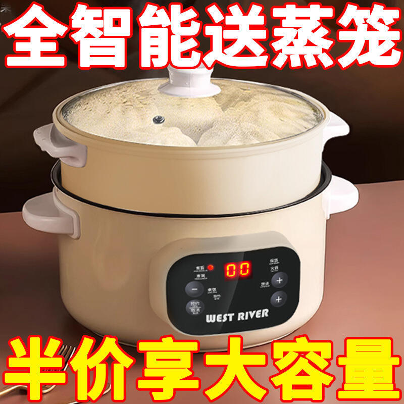 德國電煮鍋全自動電炒鍋多功能電飯鍋家用電火鍋蒸煮智慧預約保溫