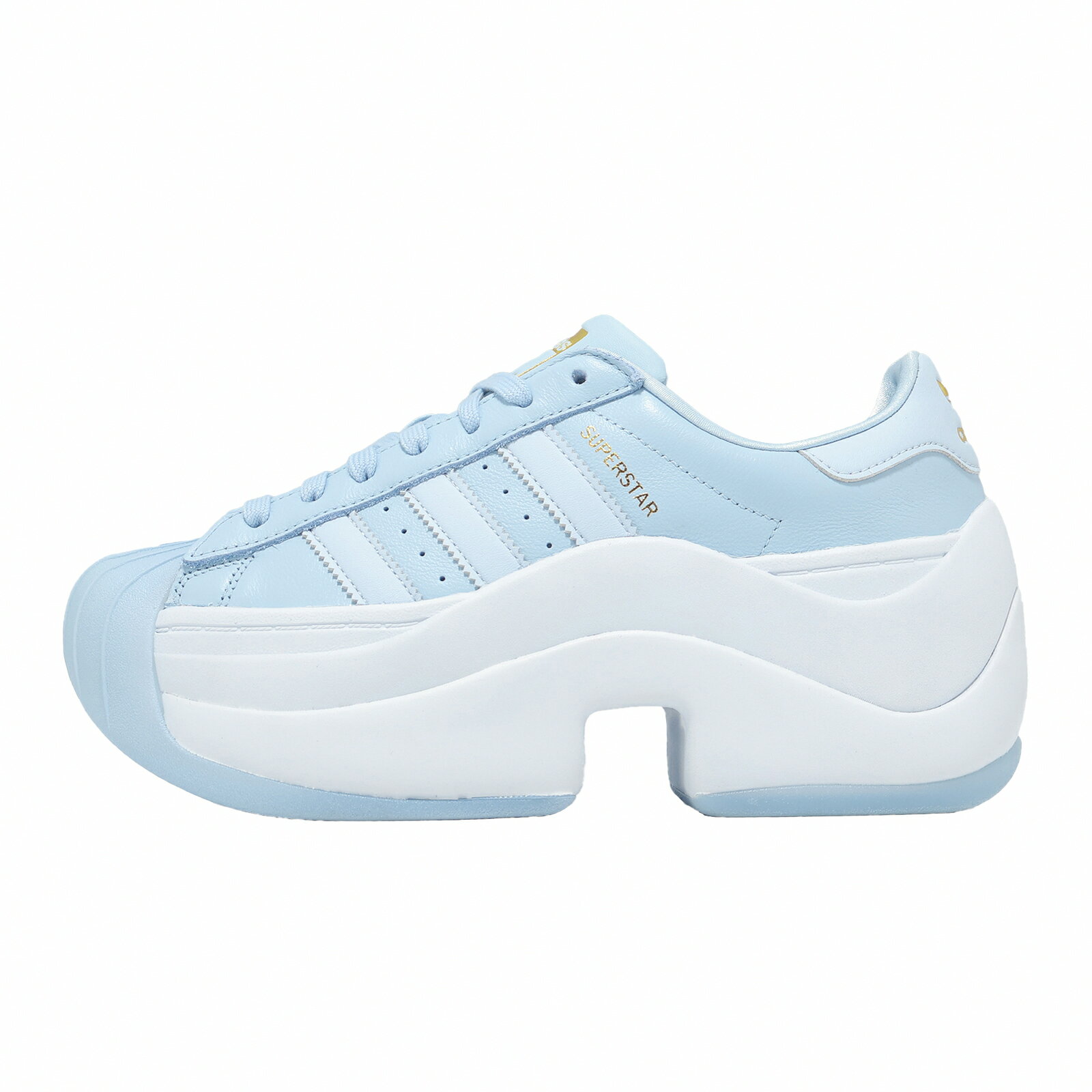 adidas 愛迪達 休閒鞋 Superstar Bold 女鞋 藍 白 厚底 增高 貝殼鞋 KI3553