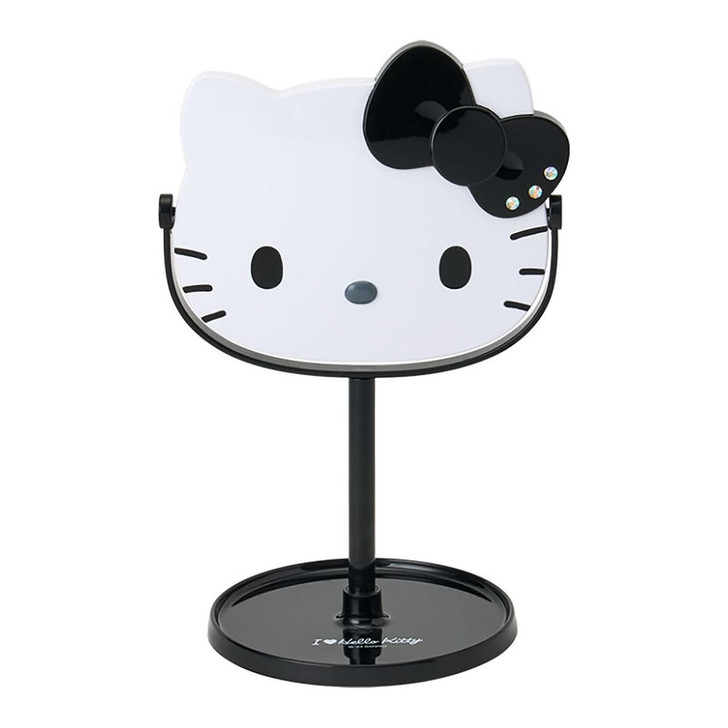 【震撼精品百貨】Hello Kitty 凱蒂貓~日本sanrio三麗鷗 KITTY經典造型立鏡-黑*24942