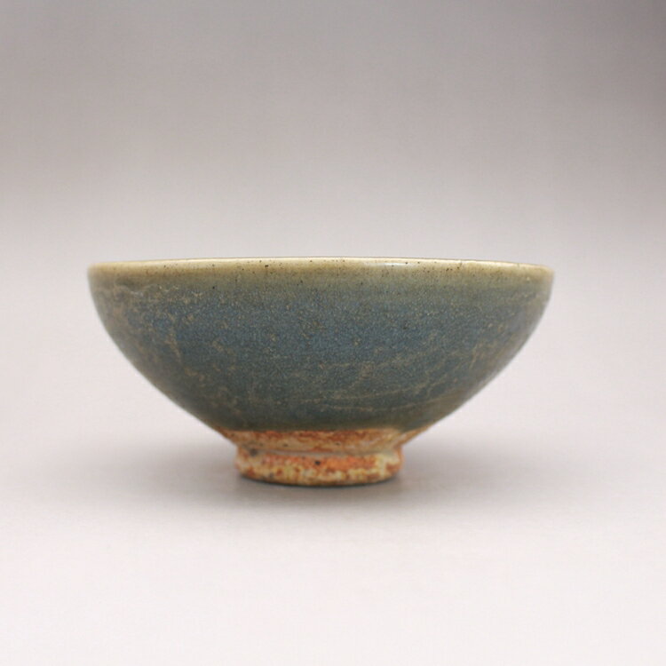 宋鈞窯藍釉一點紅小碗 茶酒杯碗 古董古玩陶瓷器收藏手工仿古擺件