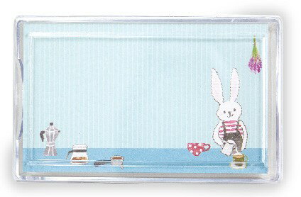 大賀屋 兔子 倒茶 名片卡 名片 便條紙 小信紙 卡片 臺灣製 - zakka T00130047