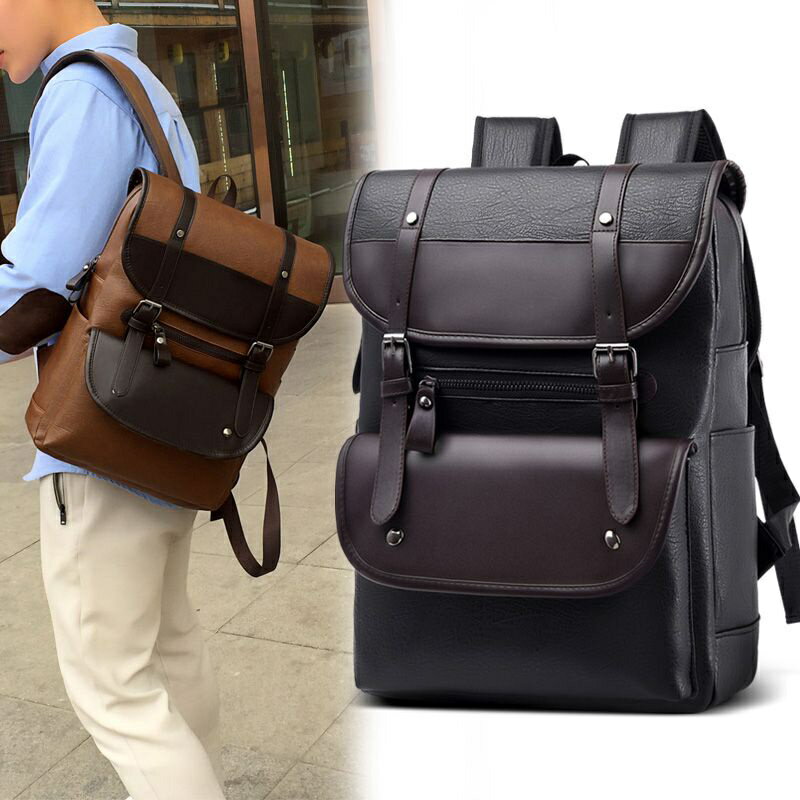 男士後背包新款15.6寸商務電腦包大容量學生書包健身休閒旅行背包大容量 書包 防水包 後背包 筆電包