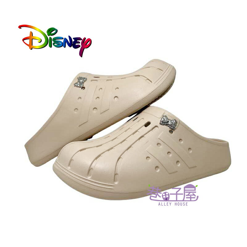DISNEY迪士尼 女鞋 奇奇蒂蒂 超輕 防水 洞洞鞋 懶人鞋 拖鞋 [A22608] 奶茶 MIT臺灣製造【巷子屋】
