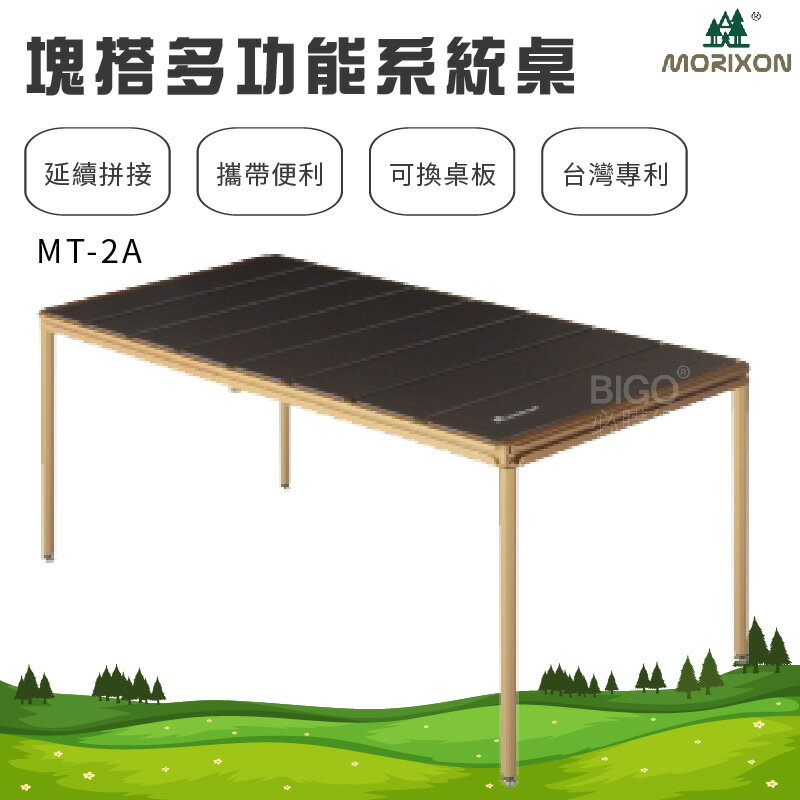 攜帶最方便❗【MORIXON】塊搭多功能系統桌 鋁桌板-8片 MT-2A 臺灣專利 戶外桌 露營桌 工作桌 會議桌