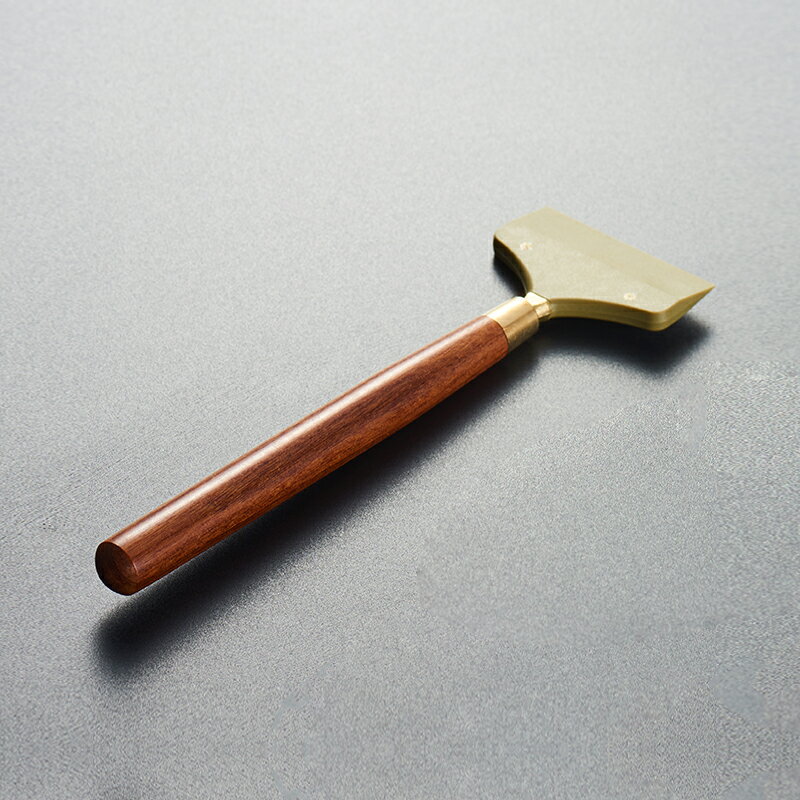 茶盤刮水器黑檀木手柄茶刮 積水清理刮片橡膠 茶具配件零配茶掃 6