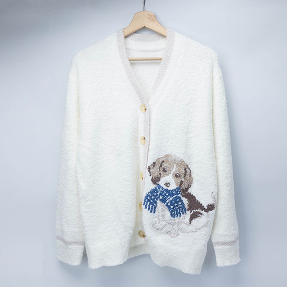 開襟長袖居家睡衣 狗 DOG IV M NITORI宜得利家居