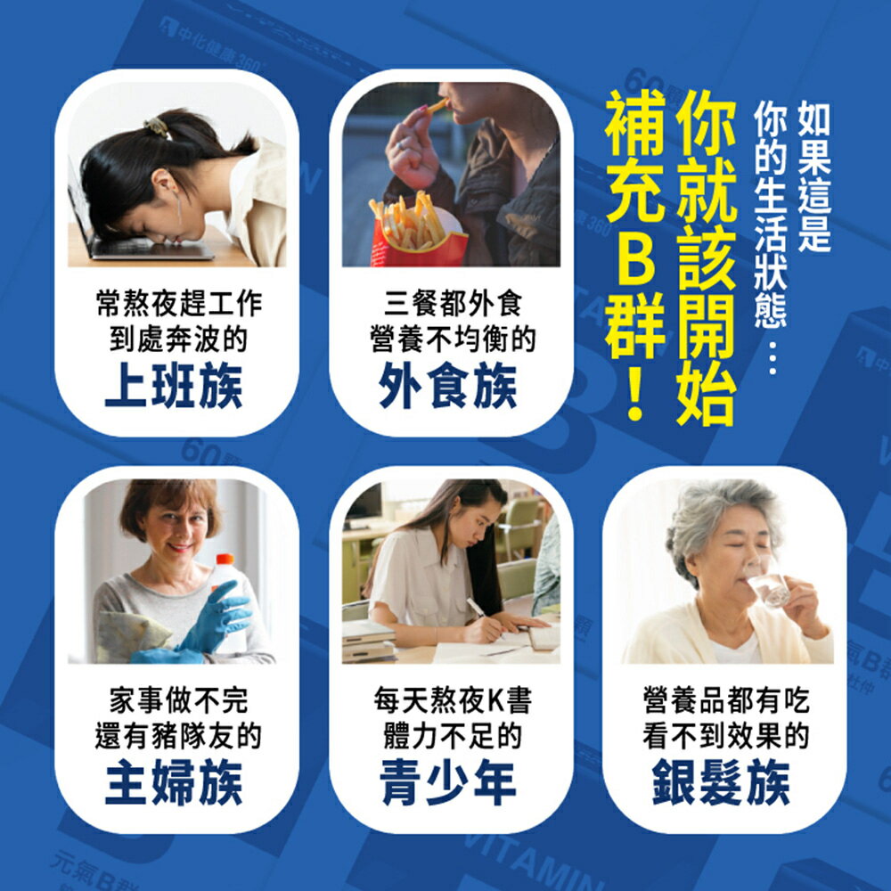 ＵＴＯ｜中化健康360 元氣B群(60顆/盒) 台灣公司貨/開立發票 6
