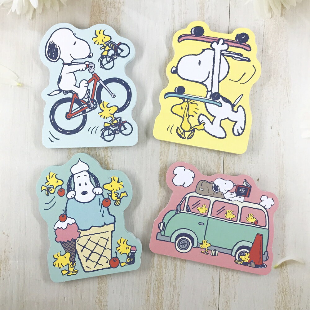 史努比 peanuts 快樂旅遊系列 造型便條紙-日本直送，新品上市｜小鶴日貨