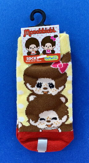 【震撼精品百貨】monchhichi 夢奇奇 日製兒童襪子 開心紅色#46805 震撼日式精品百貨