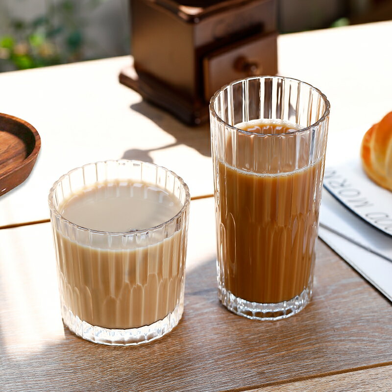 咖啡杯耐熱玻璃杯ins風女果汁飲料杯復古啤酒威士忌杯高顏值水杯