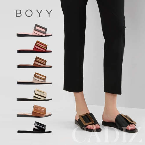 泰國正品 Boyy SANDAL 多色小牛皮時尚涼拖鞋 BRANDY