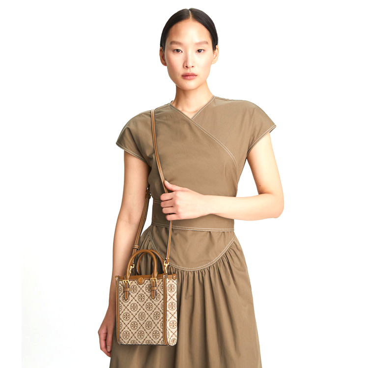 精選★TORY BURCH T MONOGRAM 提花迷你托特手提包 87146 (藍色現貨) ~【母親節禮物★菲尼斯 國際精品3折起 春夏新品 換季下殺】 8