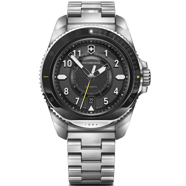 VICTORINOX 瑞士維氏 OURNEY 1884 200米潛水機械腕錶(VISA-241981)-43mm-黑麵鋼帶【刷卡回饋 分期0利率】【APP下單點數13倍送】