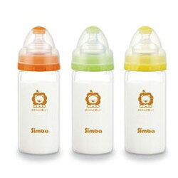 【悅兒樂婦幼用品館】小獅王 辛巴超輕鑽寬口直圓玻璃小奶瓶(180ml)