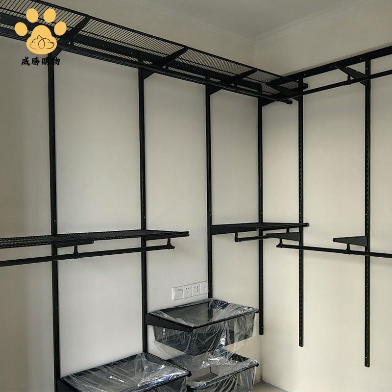 現貨減免！衣櫃 衣櫥 衣帽間 衣帽架 【尺寸定製】定製金屬衣櫃支架整體開放式壁掛低碳鋼衣帽間工廠店