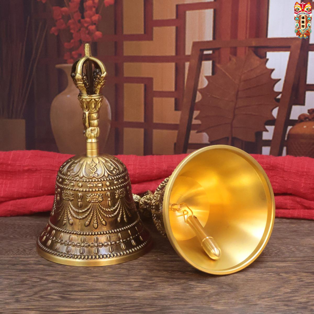 浮彫天蓬帝鐘天蓬鐘鈴 道家用品 三清鈴 三叉金剛鈴 仏具 置物 【公式通販】