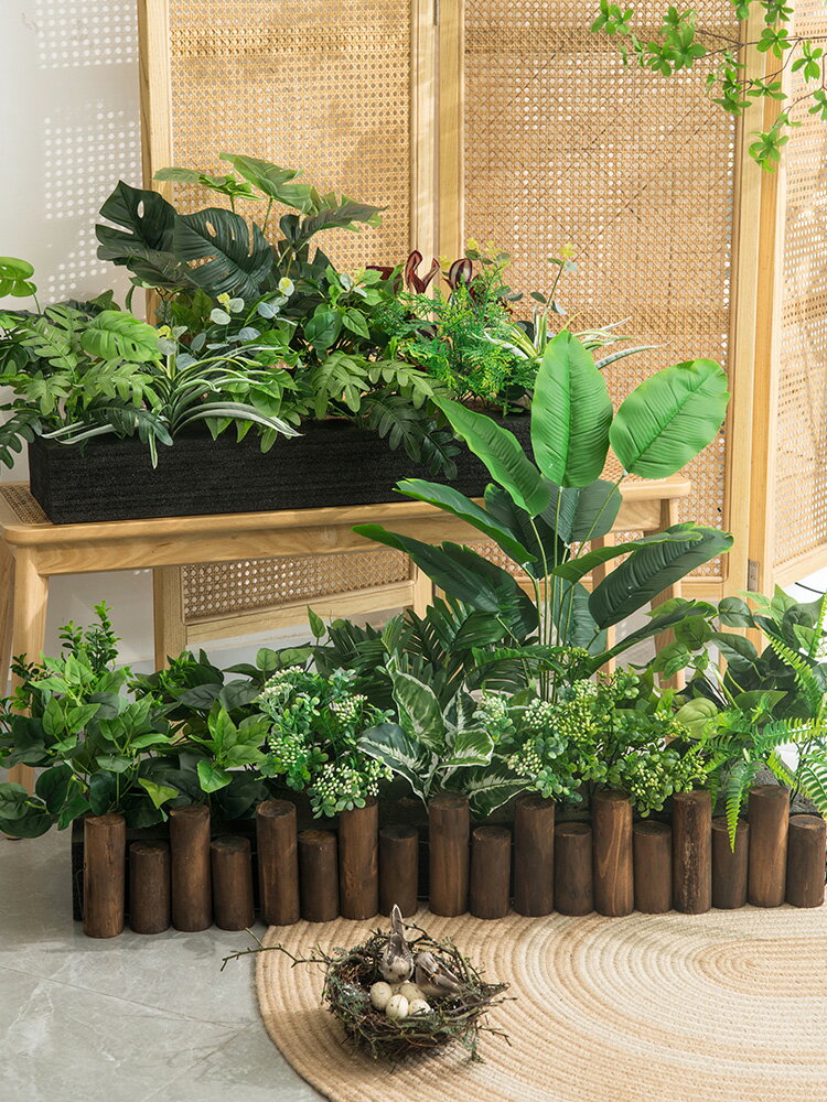 模擬綠植造景組合室外假植物裝飾花藝擺件戶外花箱仿真花假花擺設