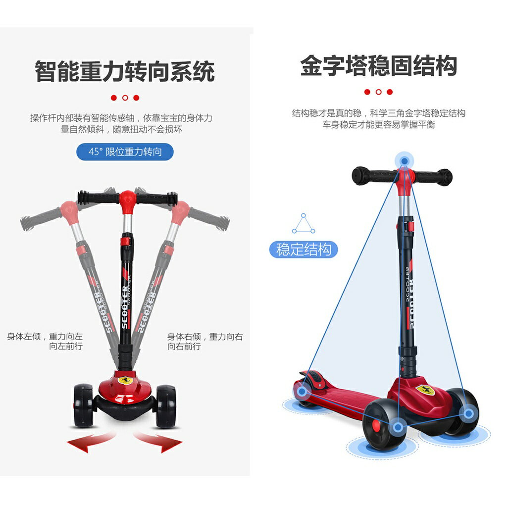 ISONA 成長型滑板車 三輪滑板車 兒童滑板車 折疊滑板車 3輪兒童滑板車 滑步車 可折疊 靜電烤漆 尼龍材 3