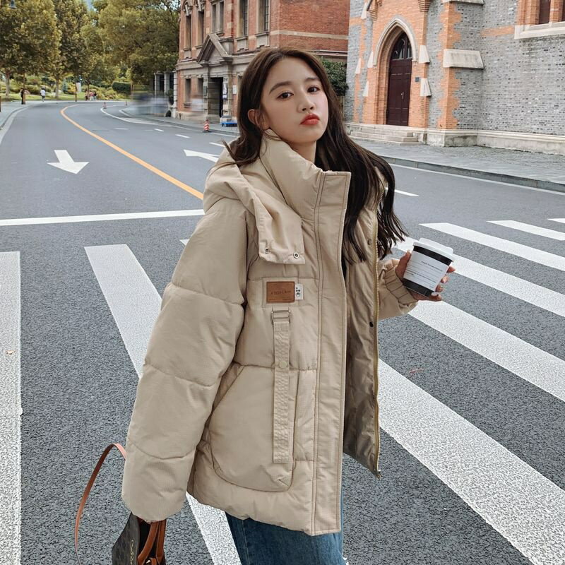 加厚保暖冬天外套正品鴨鴨羽絨服女冬季新版時尚百搭休閒派剋服中長版保暖外套韓版 羽絨外套連帽 長款