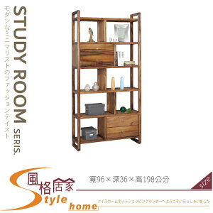 《風格居家Style》中式全實木3尺四抽書櫥/書櫃/右向 174-03-LA