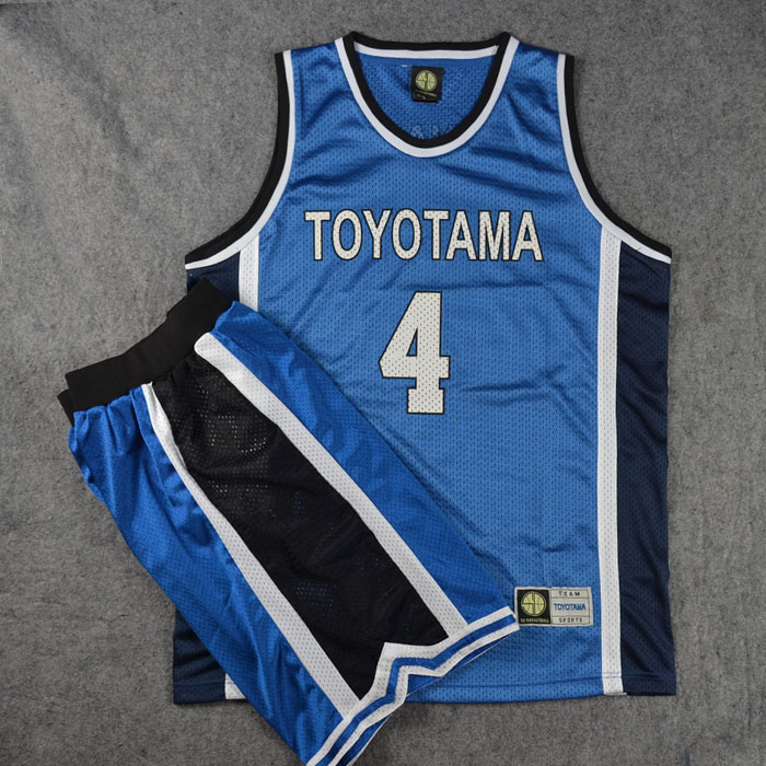 灌籃高手球衣隊服豐玉4號南烈籃球衣背心籃球服套裝訓練服藍色