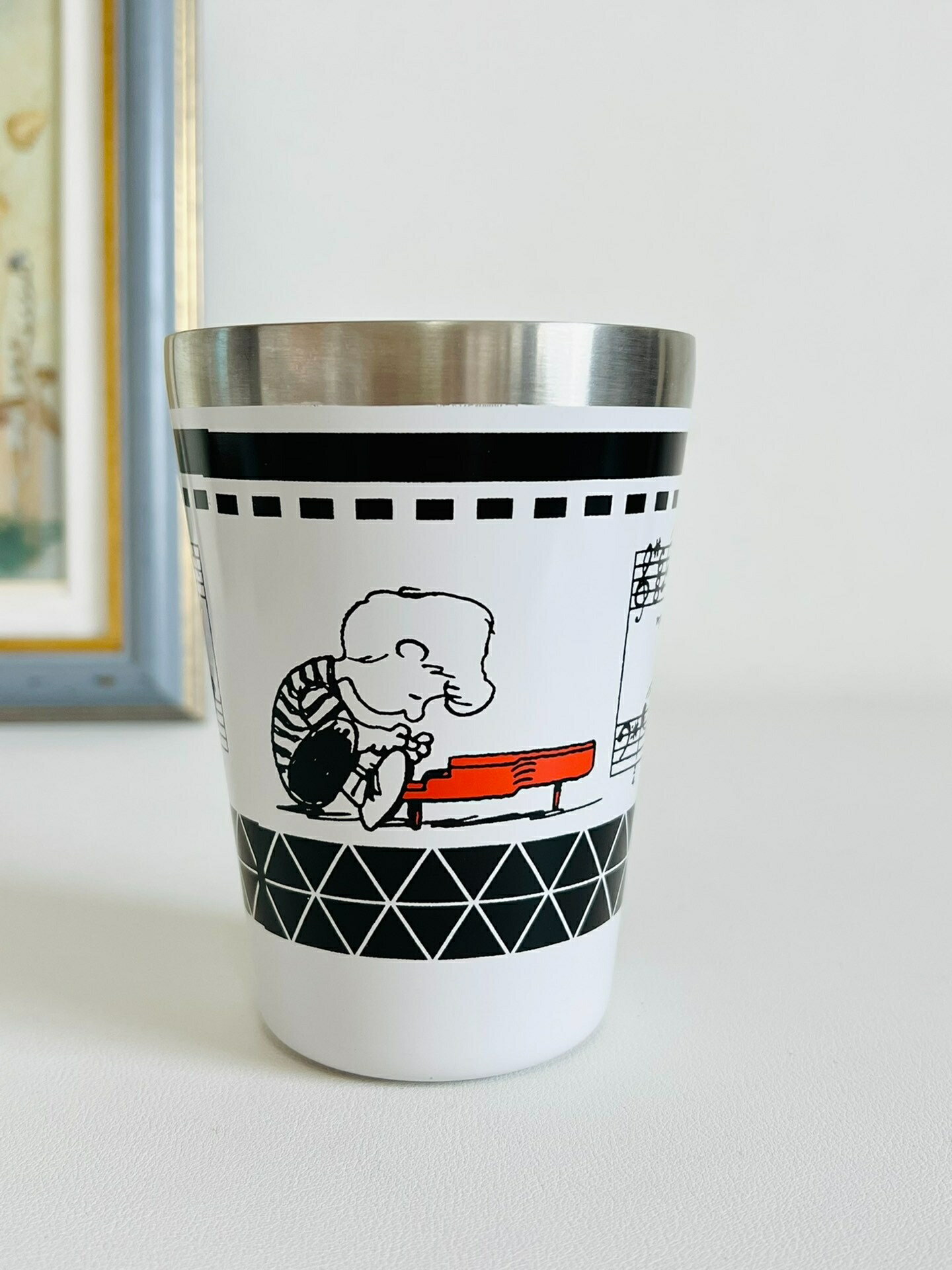 日本正品寶島社雜志附錄史努比可愛保冷保熱杯茶杯無蓋450ml