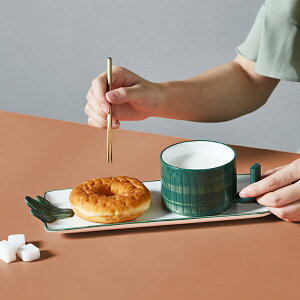 仙人掌 早餐碗盤餐具一人食套裝ins網紅日式家用單人長方盤精致