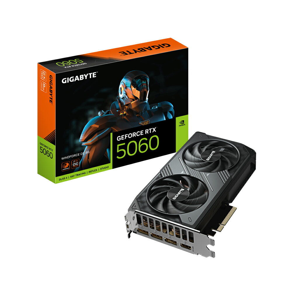 GIGABYTE 技嘉 RTX 5060 WINDFORCE OC 8G 顯卡 N5060WF2OC-8GD 顯示卡