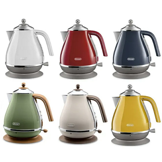 DeLonghi 迪朗奇 復古 不鏽鋼電熱水壺 快煮壺 1L