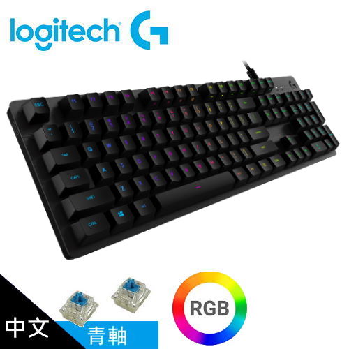 【Logitech 羅技】G512 RGB 機械遊戲鍵盤｜青軸【三井3C】