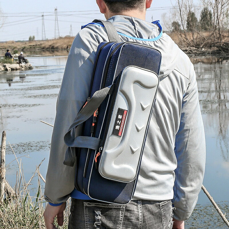 漁之君垂釣小漁竿包漁具包便攜短節海竿路亞竿手竿包釣魚用收納包【宜家良品百貨】