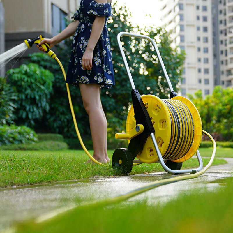 熱賣免運 家用澆花專用水管軟管庭院子澆菜噴頭神器沖洗車水槍收納車收卷器