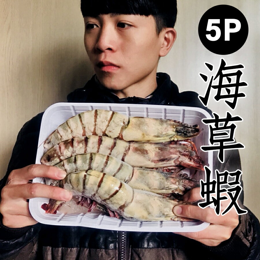 ㊣盅龐水產◇5P海草蝦◇淨重1kg±10%/盒◇零$1500元/盒◇巨大 肥豬蝦 海虎蝦 手臂蝦 零售 批發 團圓