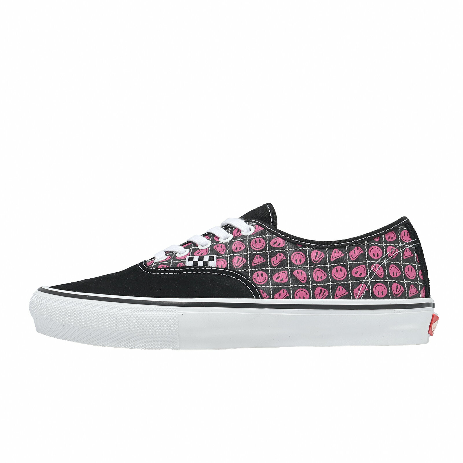 Vans 滑板鞋 Skate Authentic 男鞋 女鞋 笑臉 休閒鞋 黑 VN0A5FC87AB