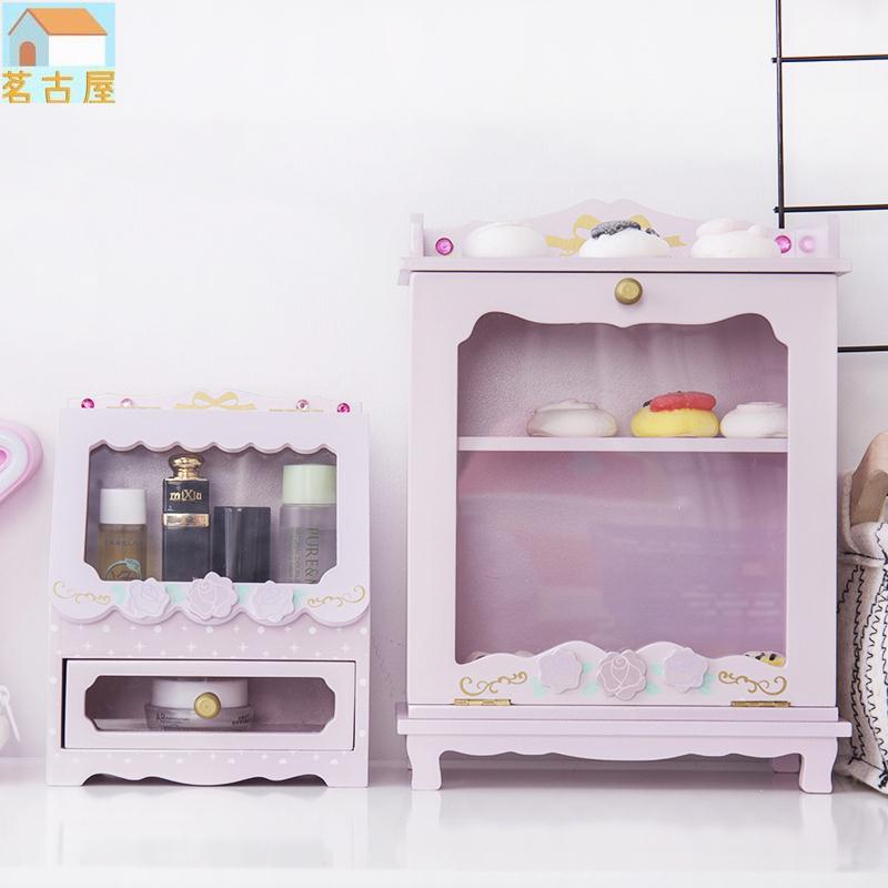 昭和風玫瑰黏土收納作品展示櫃少女心收納盒果醬首飾盒