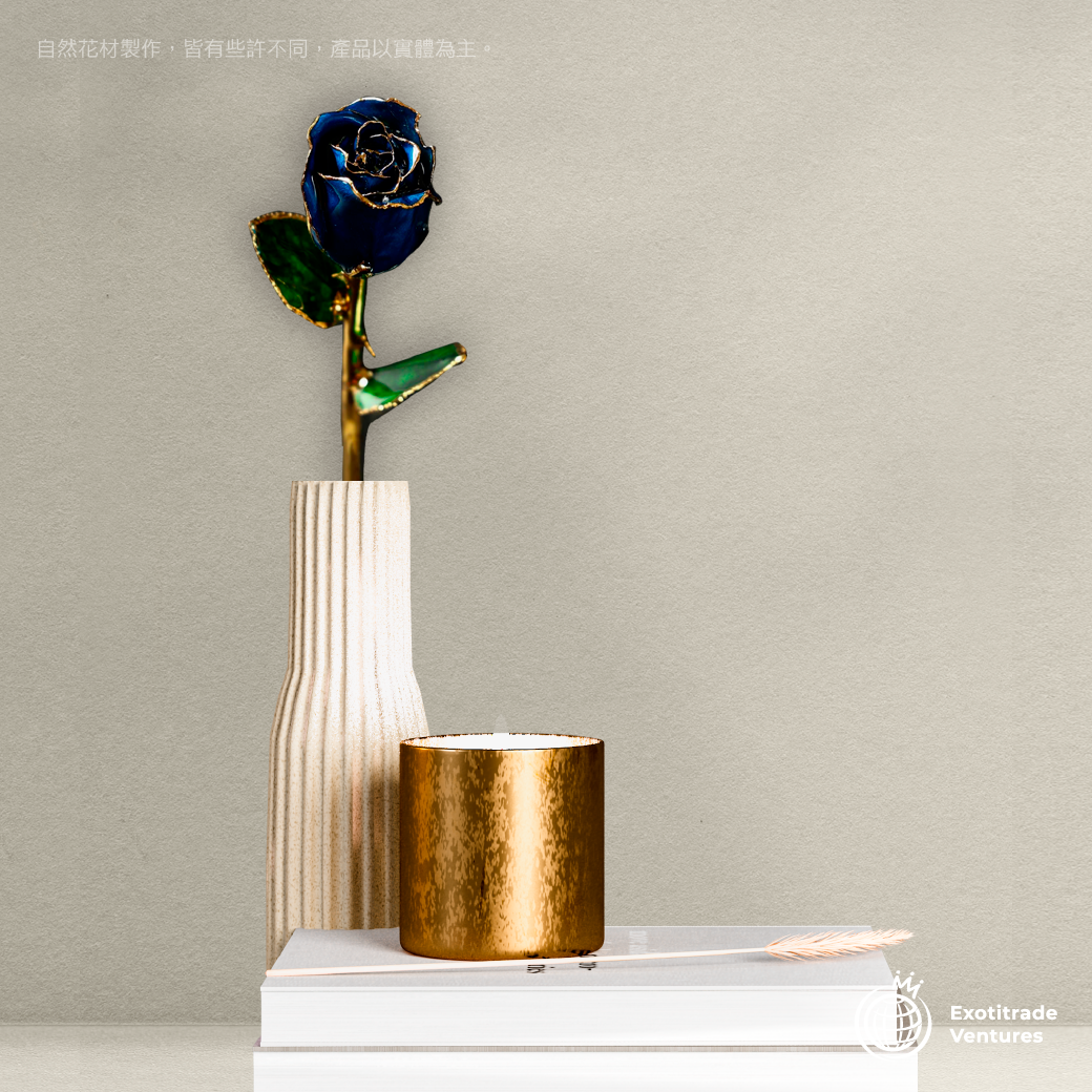 24K金 永恆鍍金珍藏玫瑰_藍色 2