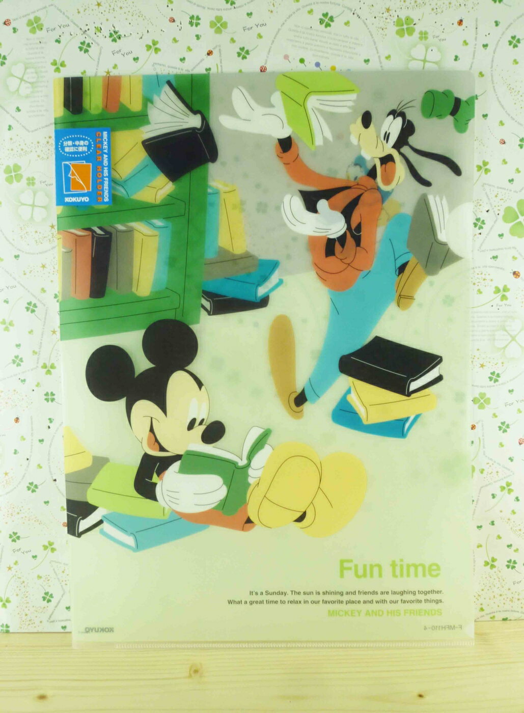 【震撼精品百貨】Micky Mouse 米奇/米妮 L型文件夾-米奇看書 震撼日式精品百貨